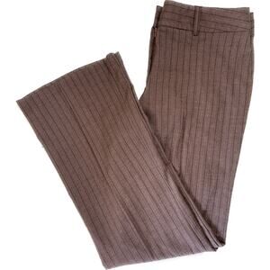 Tailor B Moss Stretch Dress Pants Womens 10 Herringbone Stripe Purple Black EUC